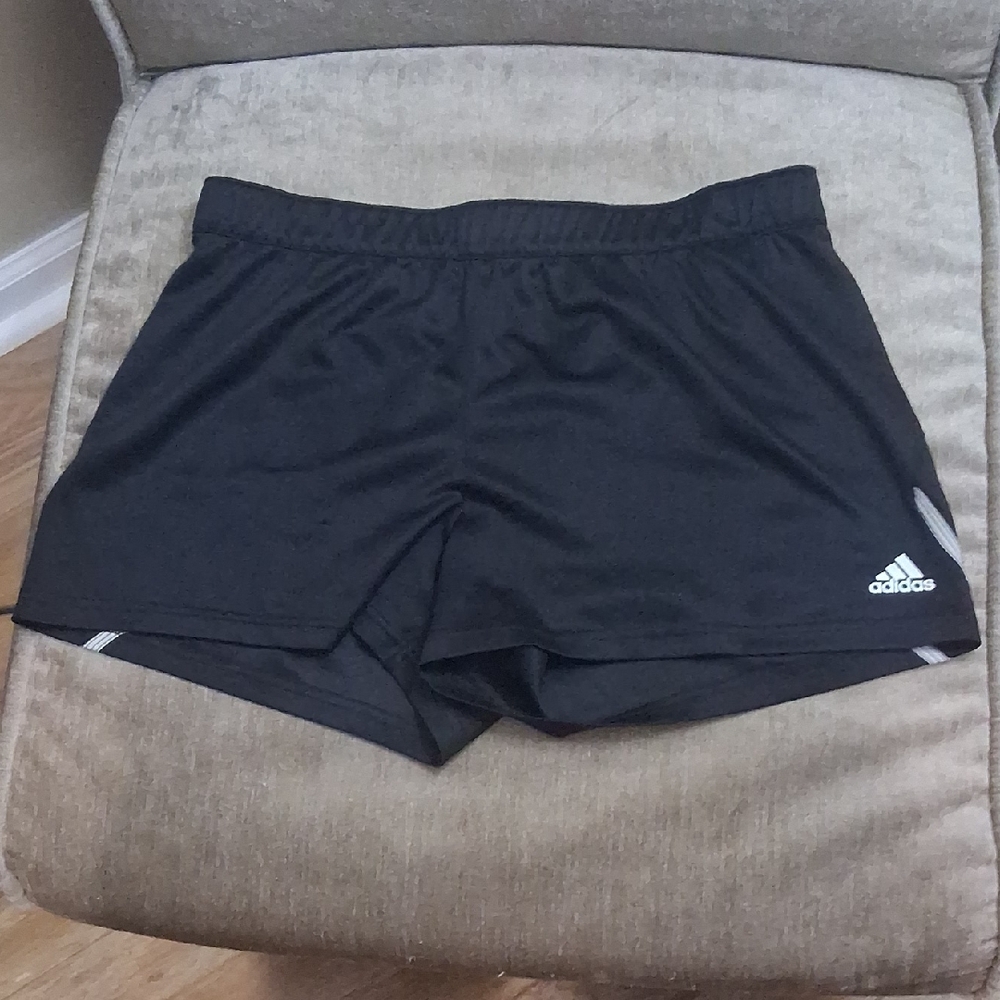 Adidas Black Athletic Shorts with Elastic Waistband